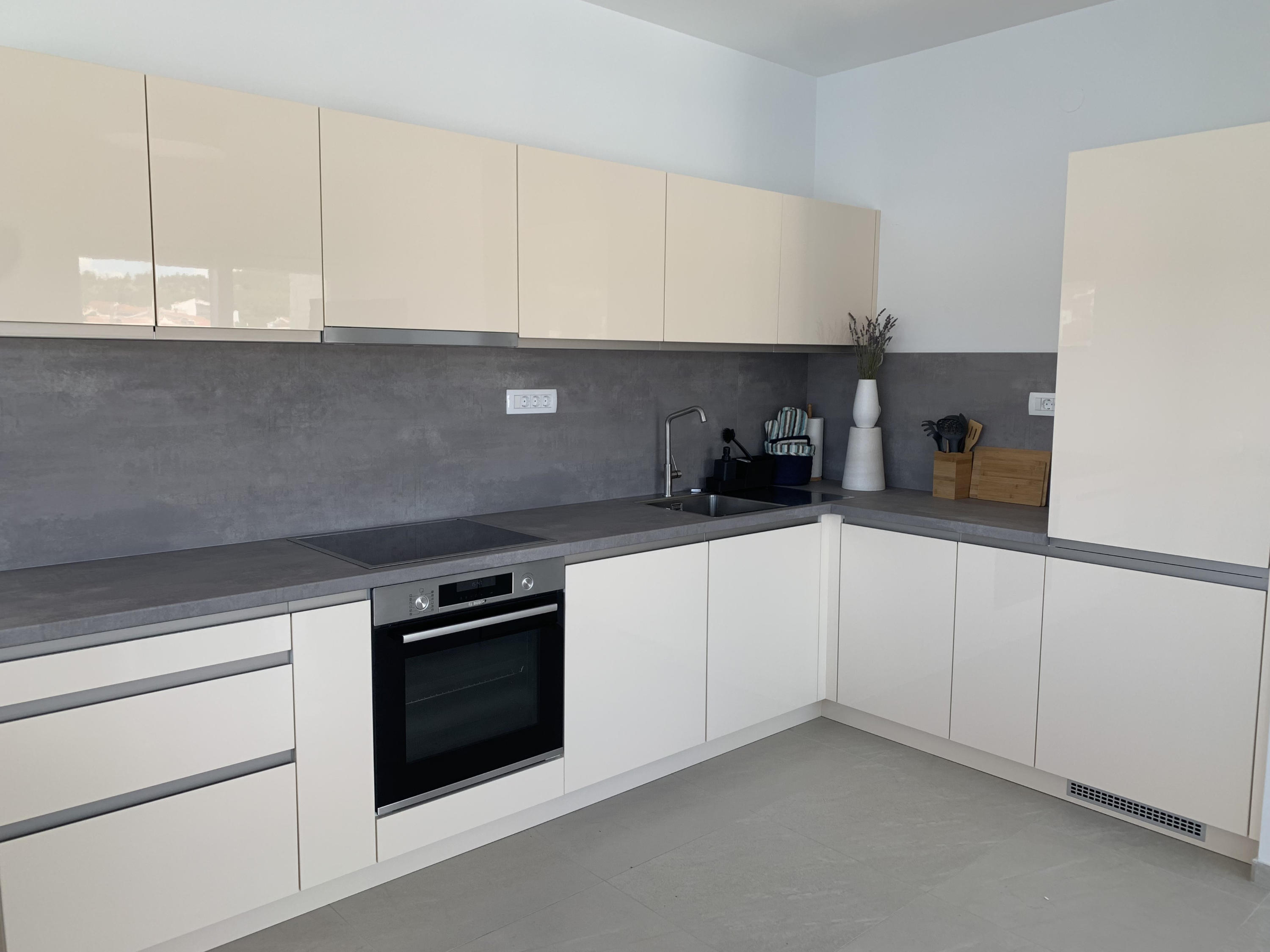 Living room with kitchen