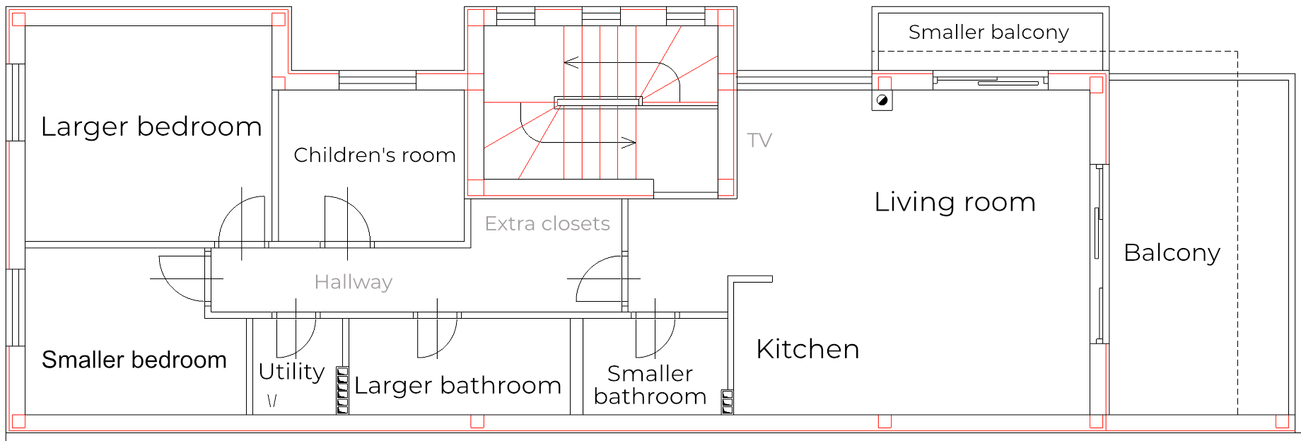 Floor plan of the apartment